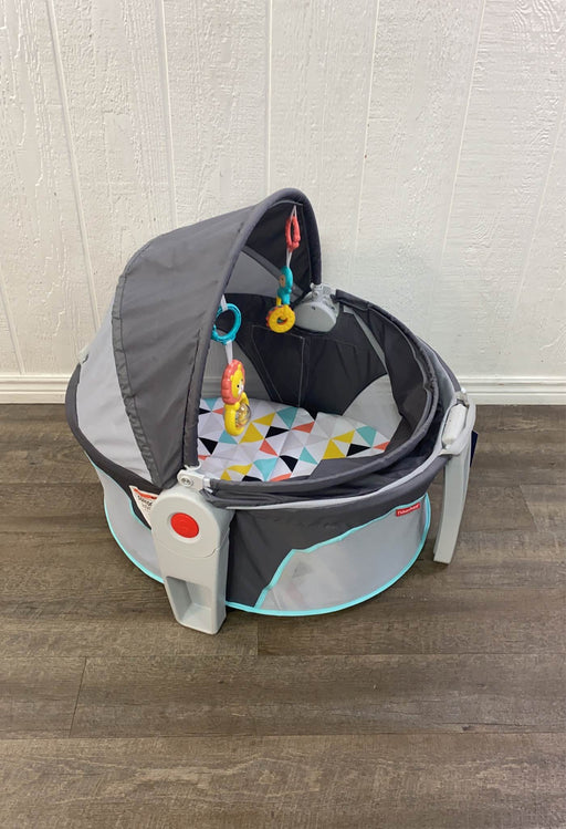 secondhand Fisher Price On-the-Go Baby Dome, Charcoal