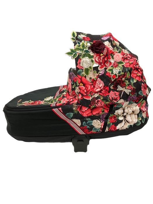 secondhand Cybex PRIAM Lux Carry Cot, Spring Blossom Dark