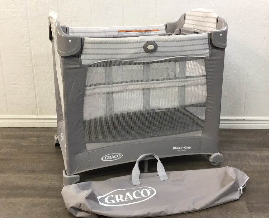 used Graco Travel Lite Crib, With Stages