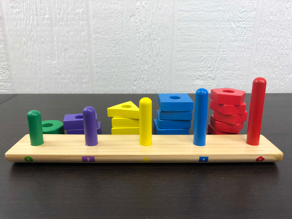 secondhand Melissa & Doug Stack & Sort Board