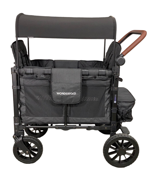 secondhand Wonderfold W2 Luxe Multifunctional Double Stroller Wagon, Volcanic Black, 2023