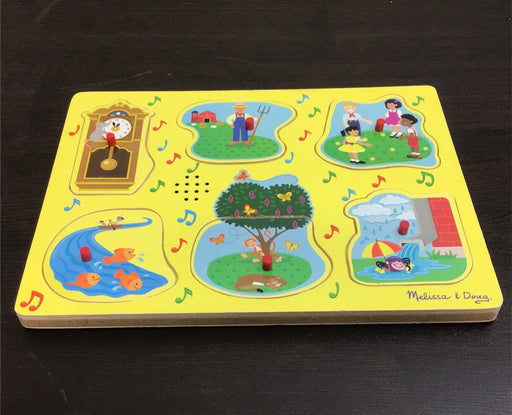 used Melissa & Doug Sound Puzzle, Nursery Rhymes - Yellow