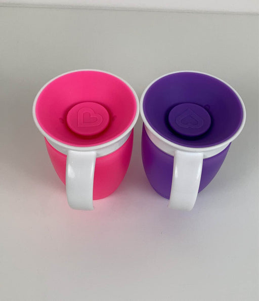 used Munchkin Miracle 360 Trainer Cup, Pink & Purple