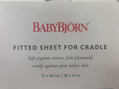 secondhand Baby Bjorn Cradle Organic Fitted Sheet, For Cradle Natural White