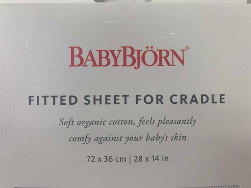 secondhand Baby Bjorn Cradle Organic Fitted Sheet, For Cradle Natural White