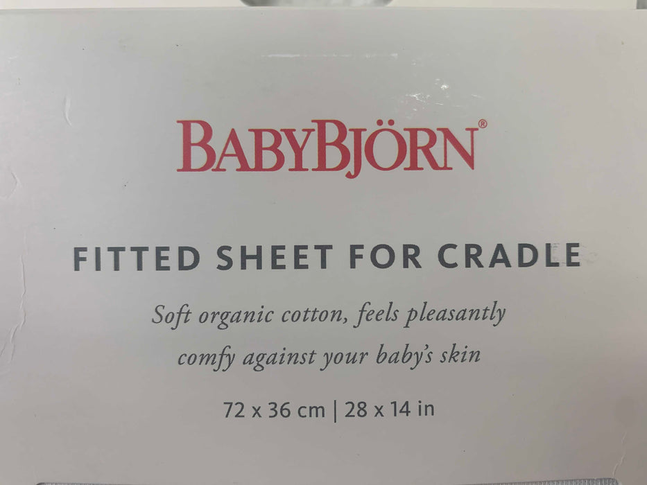 secondhand Baby Bjorn Cradle Organic Fitted Sheet, For Cradle Natural White