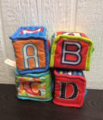 used Bright Starts Grab N Stack Soft Blocks