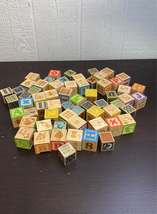 used BUNDLE Wooden Alphabet Blocks