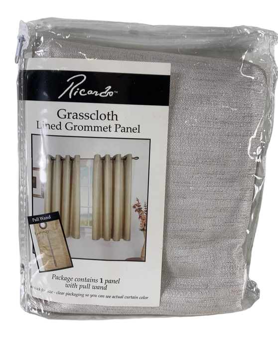 used Ricardo Trading Grasscloth Window Panel Curtains