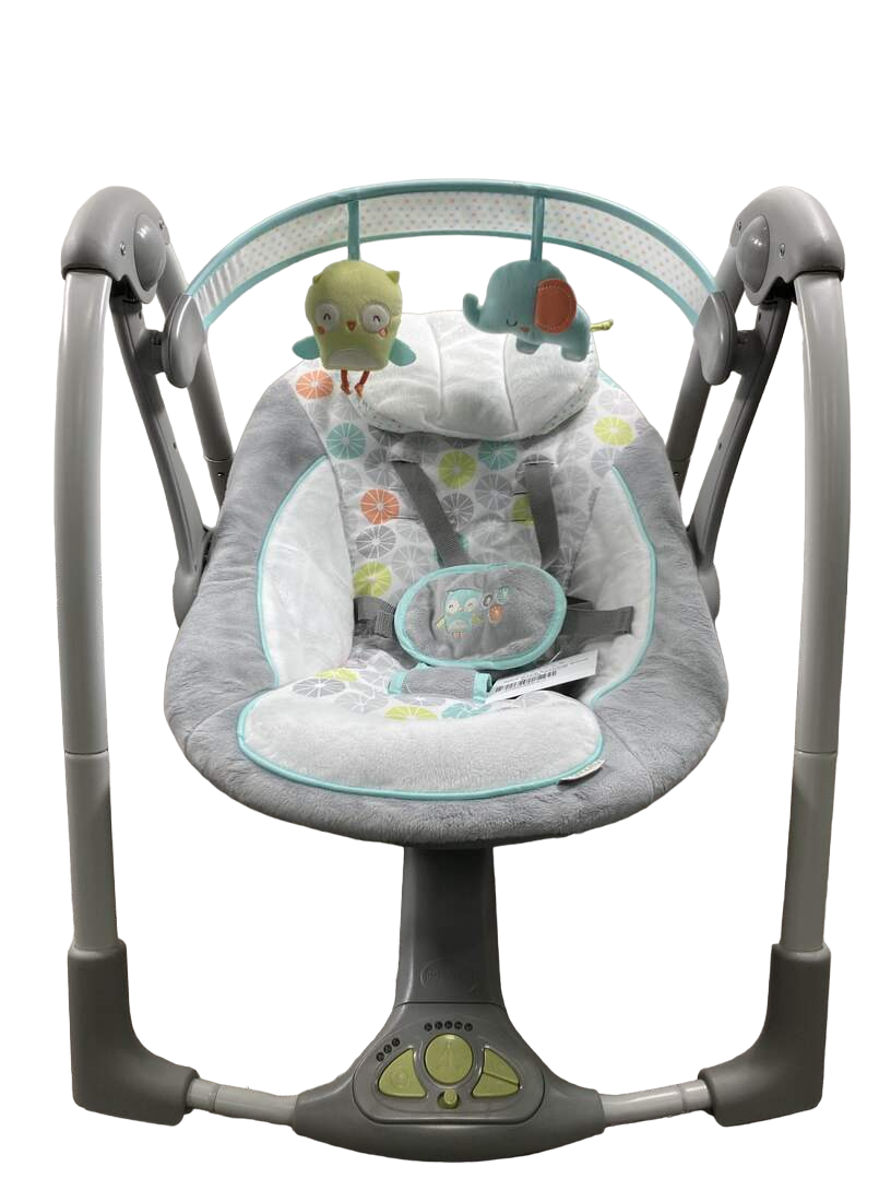 Ingenuity Swing 'n Go Portable Swing, Hugs and Hoots — GoodBuy Gear