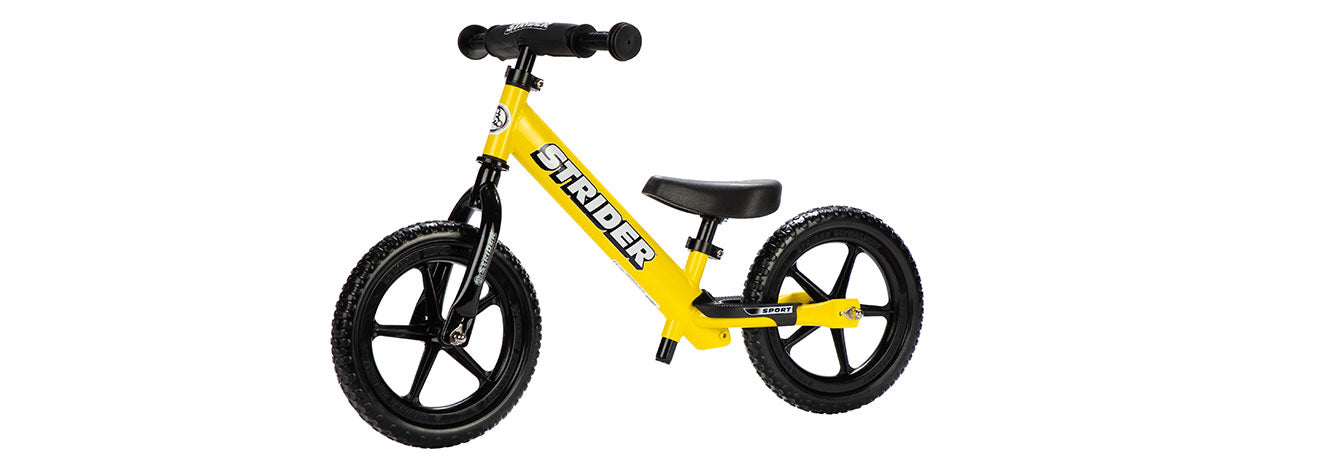 Shop Strider Balance Bike 12” Sport, Yellow at GoodBuy Gear