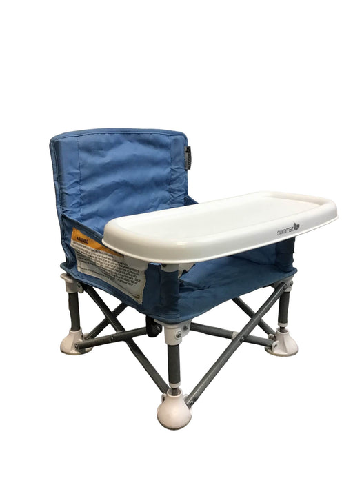 used Summer Infant Pop 'n Sit Portable Booster, Original, Dusty Blue