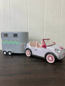 used Battat Lori Dolls Go Everywhere! Convertible Car and Horse Trailer