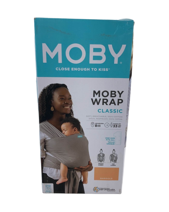 used Moby Wrap Baby Carrier, Marigold