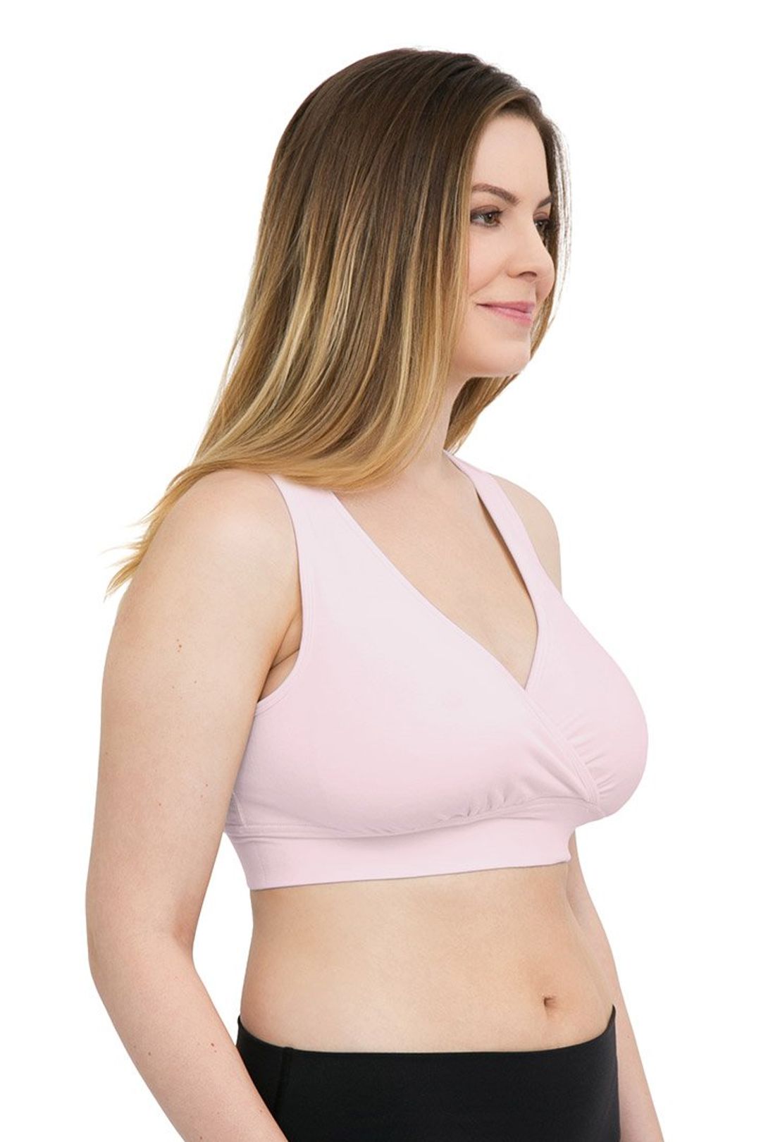 Kindred Bravely French Terry Racerback Nursing Sleep Bra - Soft Pink,  Small-Busty