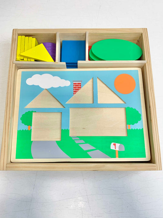 used Melissa & Doug Pattern Blocks And Boards