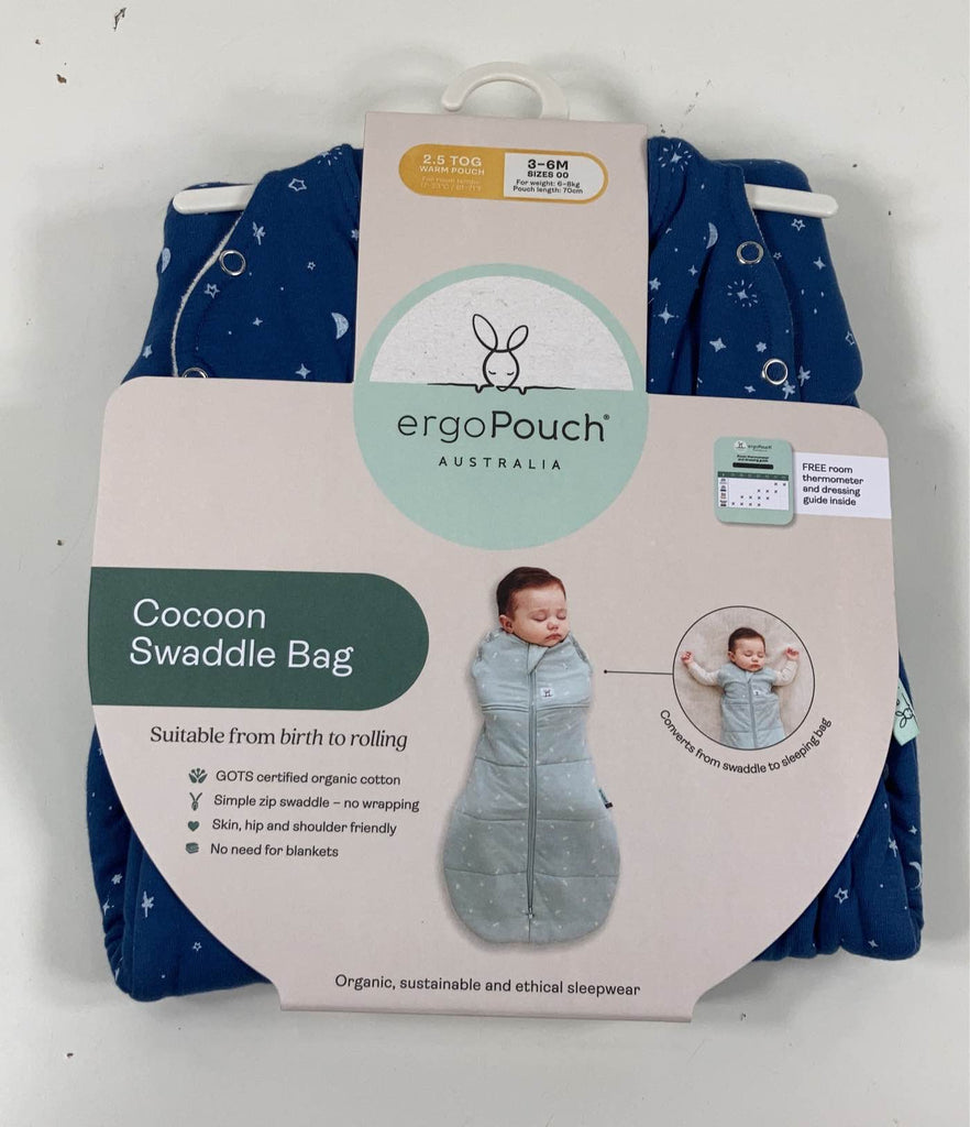 ErgoPouch Cocoon Swaddle Bag, 2.5 TOG, 36M, Night Sky
