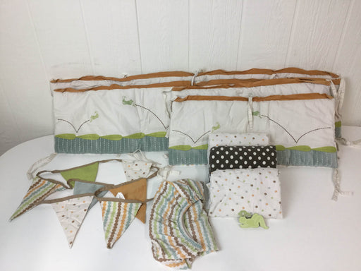 used Summer Infant Kenneth Brown Jumping For Joy Crib Bedding Set