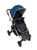 used Mockingbird Single to Double Stroller, 2023, Silver with Black Leather, Watercolor Drops, Sea