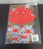 used Zoocchini UPF50+ Baby Swim Diaper & Sun Hat Set, Small Charlie The Crab