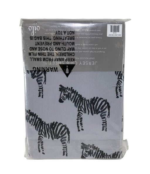 secondhand Oilo Studios Jersey Crib Sheet, Zebra