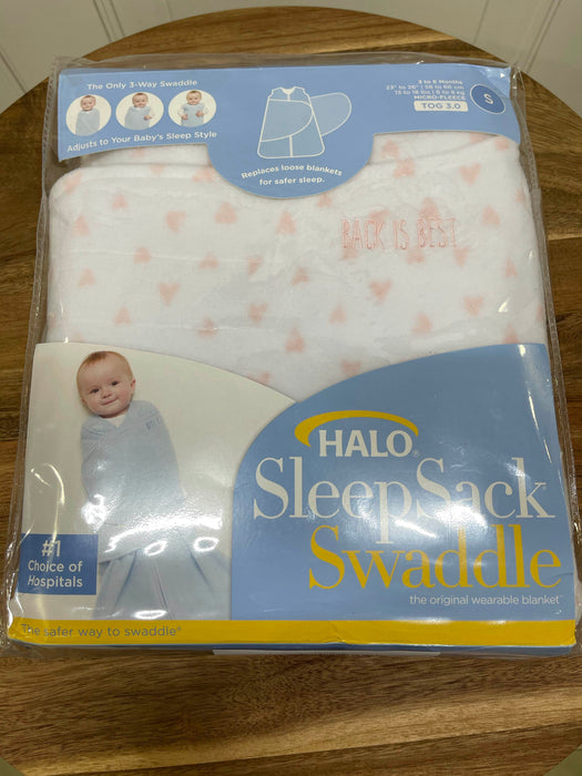 Shop Halo SleepSack Swaddle, Small, Mini Hearts Pink Print at GoodBuy Gear
