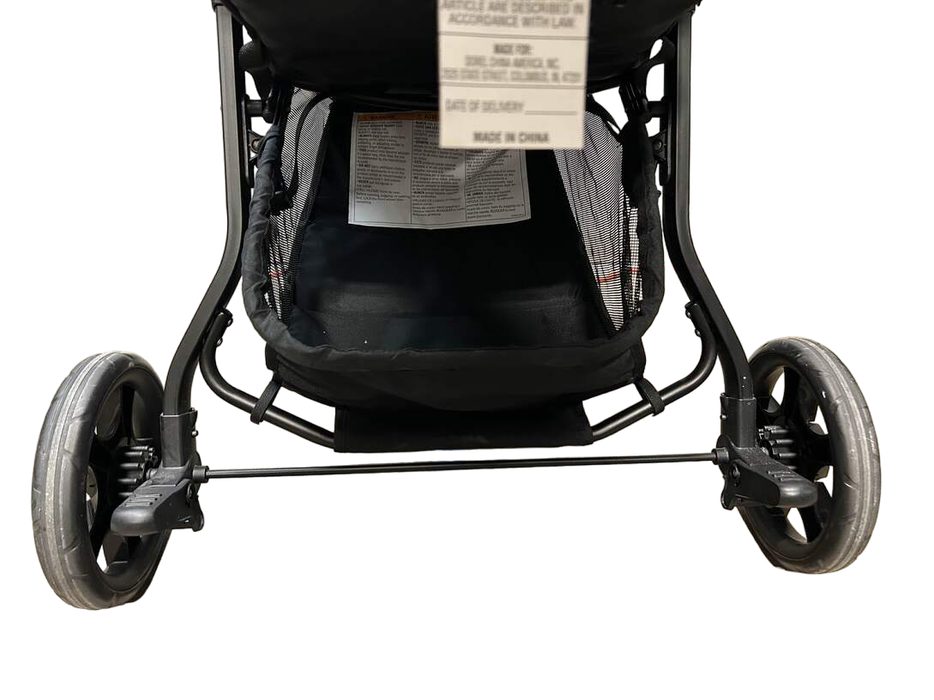 Monbebe Edge Travel System, 2021, Grey and Black Pinstripe