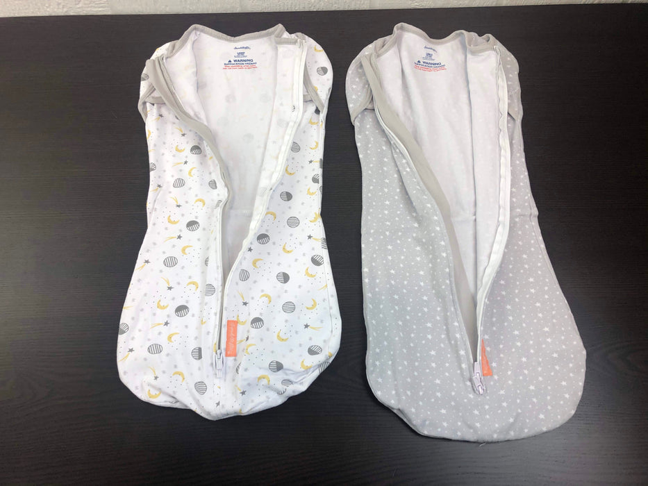 secondhand SwaddleMe Arms Free Convertible Pod 2pk, Lucky Star Large 4-6 months