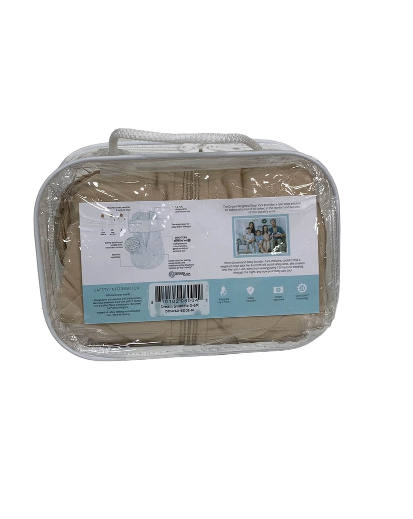 Dreamland Weighted Swaddle, 06 months, Beige