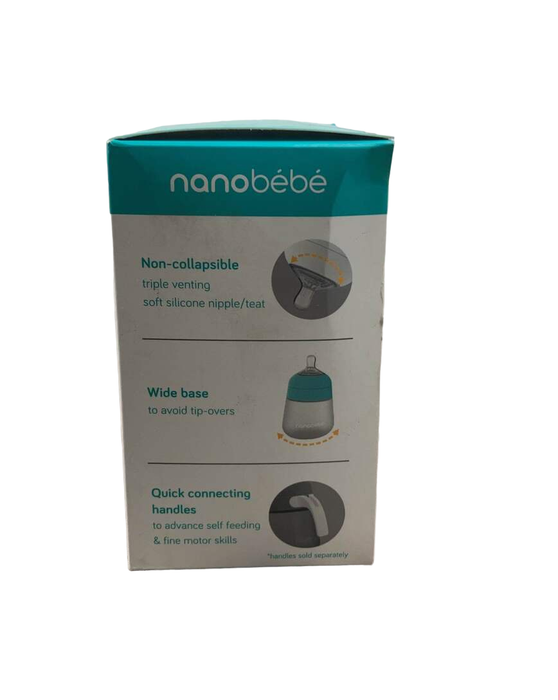 Shop Nanobébé Flexy Silicone Baby Bottles, 5oz, 2-Pack, Teal at GoodBuy Gear