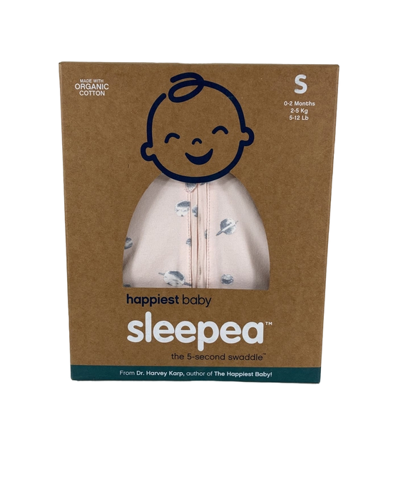 used Happiest Baby Sleepea Swaddle, Small, Gray Planets