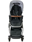 secondhand Mockingbird Single to Double Stroller, Silver with Penny Leather, Black , Watercolor Drops, 2022