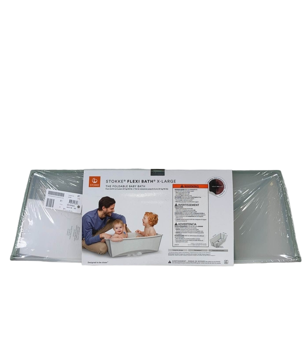 Shop Stokke Flexi Bath Foldable Baby Bathtub, Transparent Green, XLarge at GoodBuy Gear