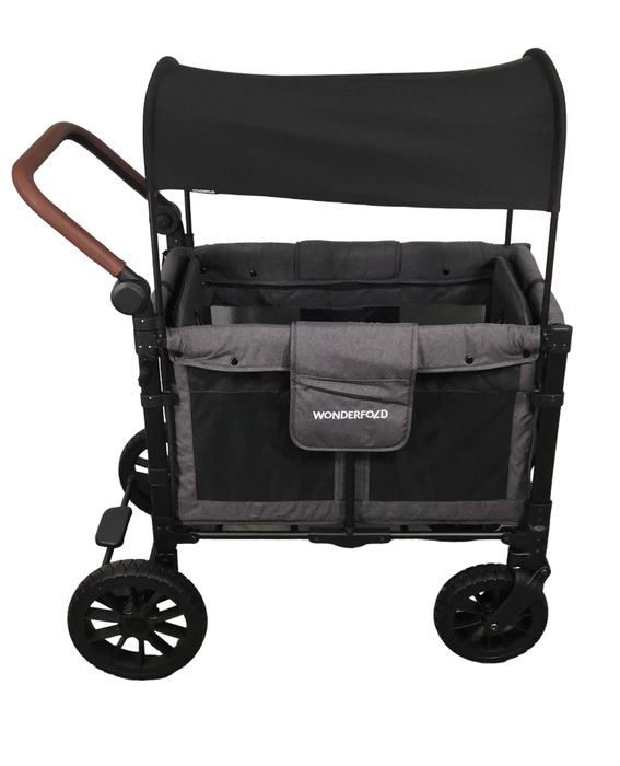 secondhand Wonderfold W2 Luxe Multifunctional Double Stroller Wagon, Charcoal Gray, 2023