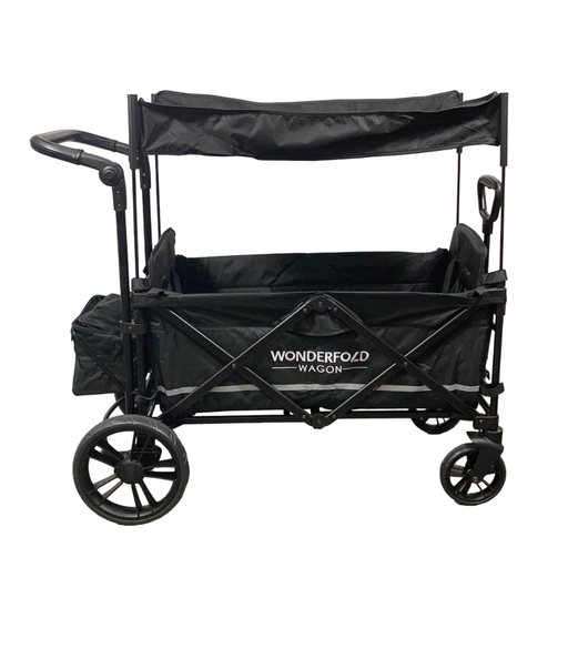 secondhand Wonderfold X2 Push + Pull Double Stroller Wagon, 2022, Stealth Black