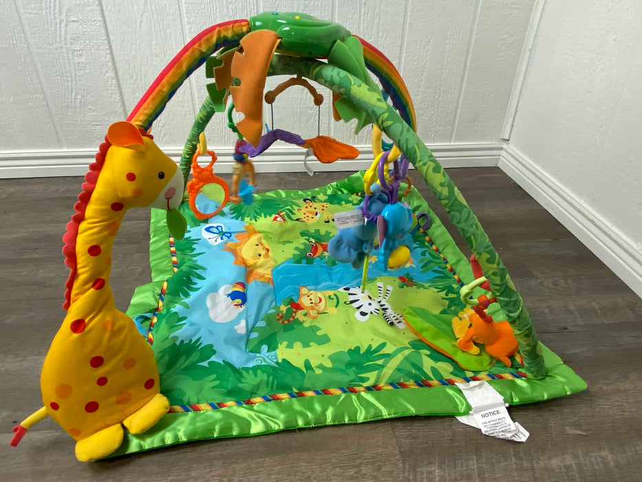 secondhand Fisher Price Rainforest Melodies and Lights Deluxe Gym