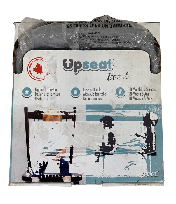 secondhand Upseat Baby Floor Chair and Booster Seat with Tray, Grey