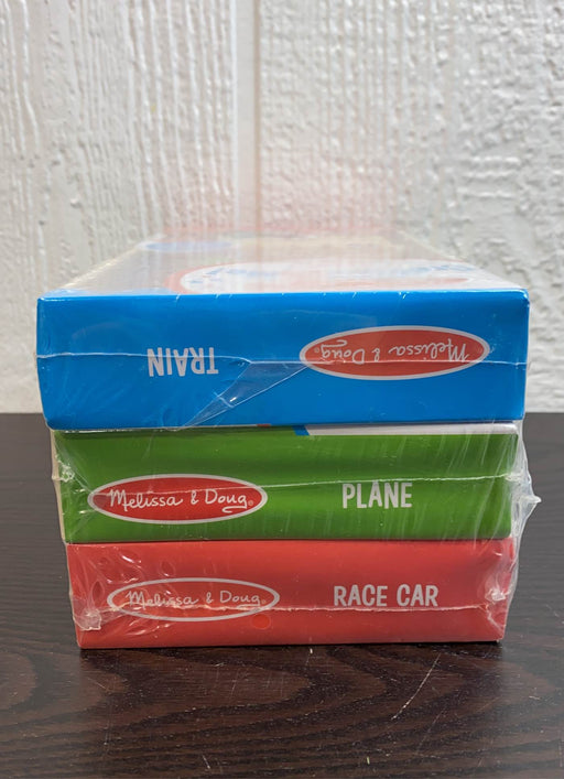 used Melissa & Doug Created By Me! Plane, Train & Race Car Set