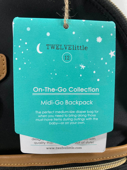 Shop Twelvelittle Midi-Go Diaper Bag Backpack, Black Tan at GoodBuy Gear