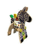 used Manhattan Toy Safari Zebra Wooden Toddler Activity Toy