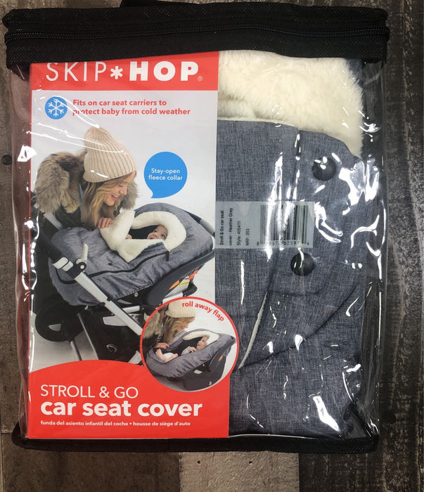 used Skip Hop Stroll & Go Universal Car Seat Cover, Heather Grey