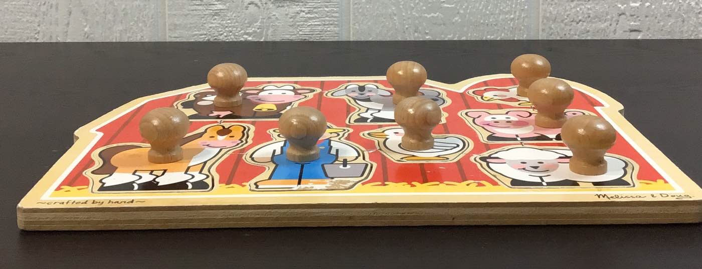 secondhand Melissa & Doug Jumbo Knob Puzzle