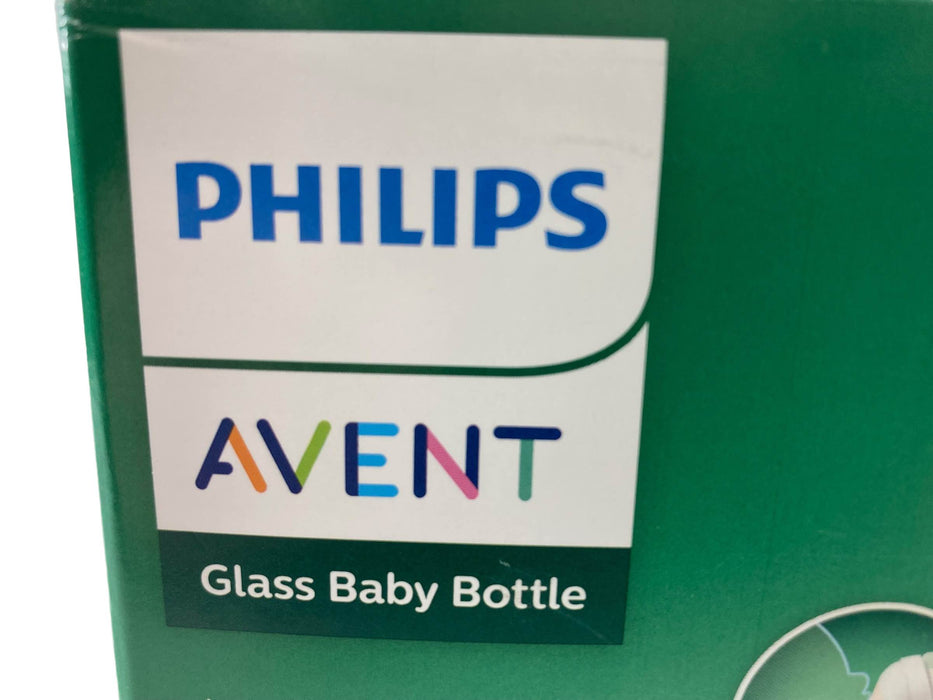 secondhand Philips Avent Natural Glass Baby Bottles, 4oz, 3-Pack