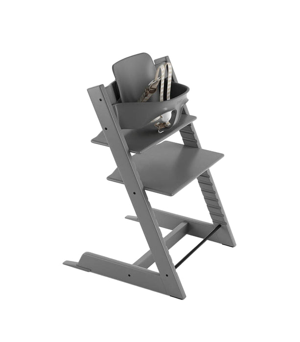 used Stokke Tripp Trapp High Chair With Baby Set, Storm Grey