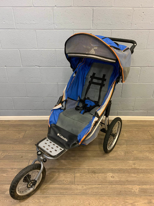 used Columbia FunRun Sport Swivel Jogger Stroller