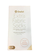 used Owlet Extra Fabric Socks, Size 1 and Size 2, Dusty Rose