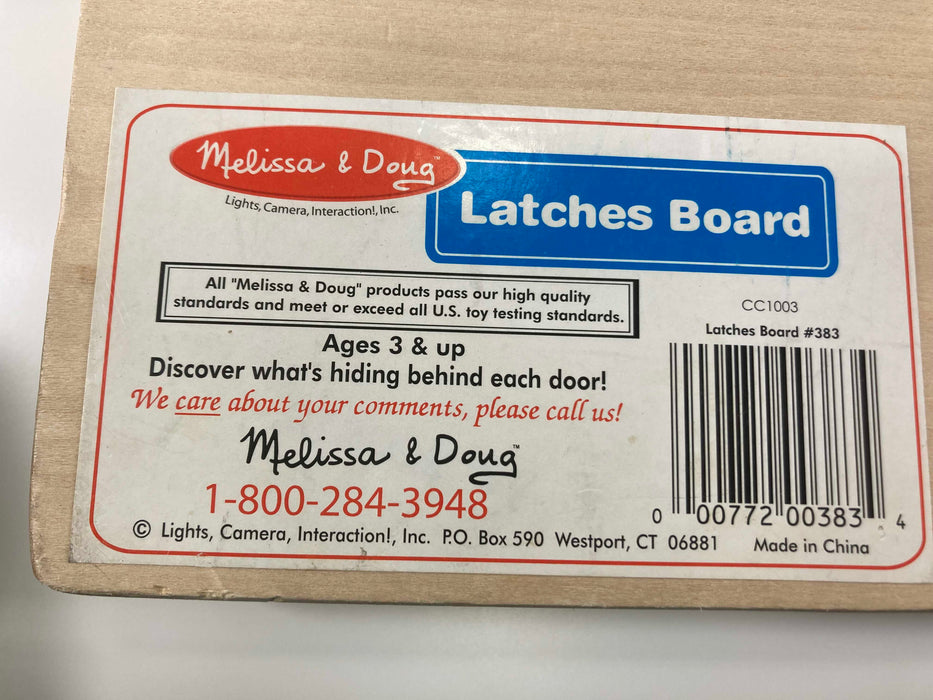 secondhand Melissa & Doug Latches Board