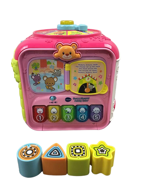 Vtech sort & discover activity cube best sale pink