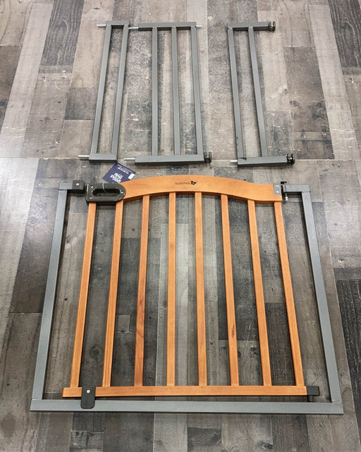 Shop HomeSafe By Summer Infant Wood and Metal Pressure Mounted Gate, Charcoal Gray at GoodBuy Gear