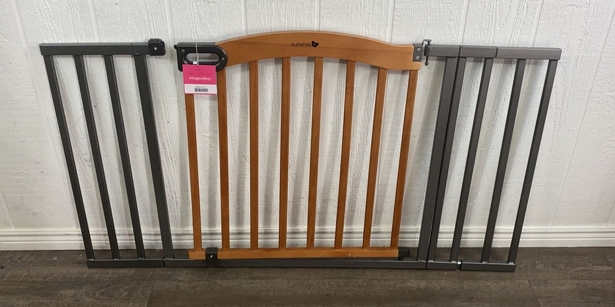 summer infant rustic home gate Summer Infant Decorative Wood and Metal 32 in. Pressure Mounted Gate